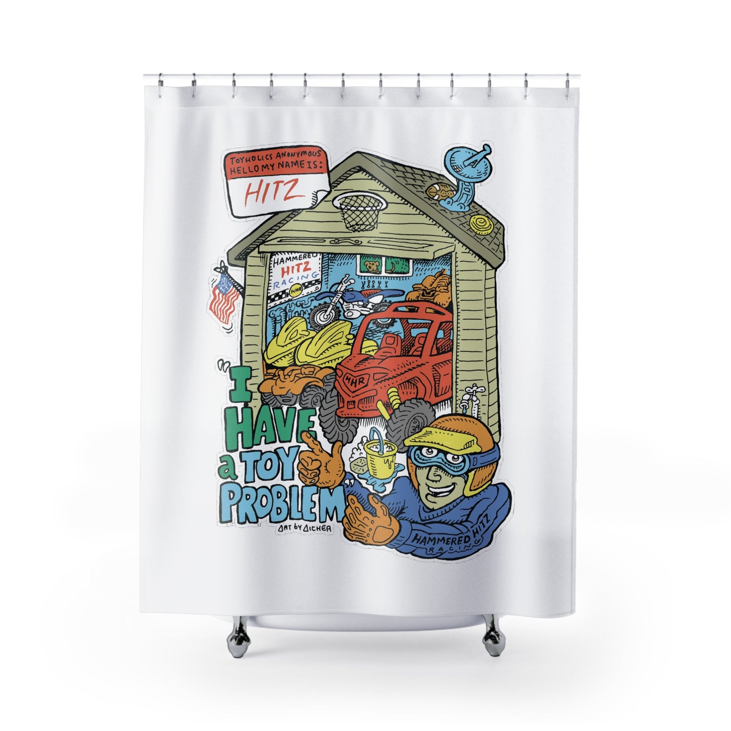 I've Got A Toy Problem Design Shower Curtain