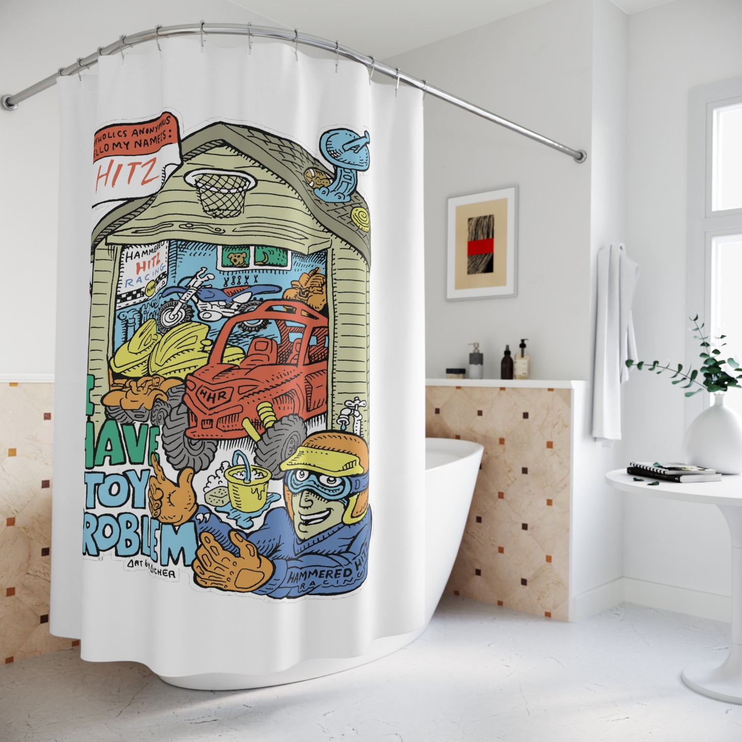 I've Got A Toy Problem Design Shower Curtain